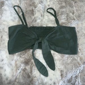 Aeropostale tank bralette, size small, dark olive green